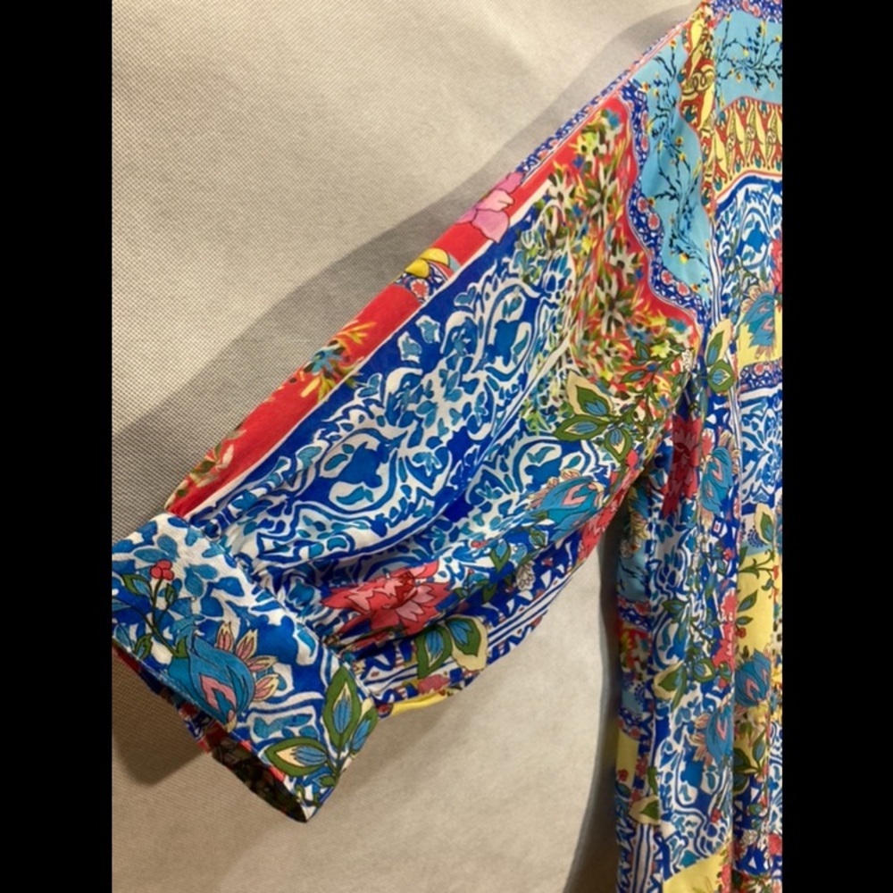 Johnny Was Silk Midsummer Sednea Tunic Top - Picture 4 of 6